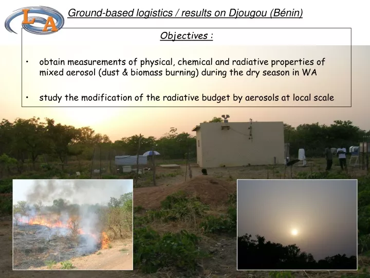 ground based logistics results on djougou b nin