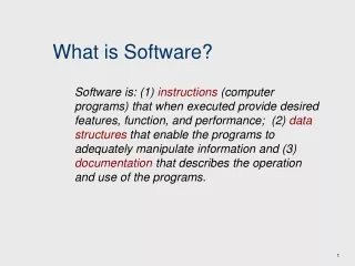 What is Software?