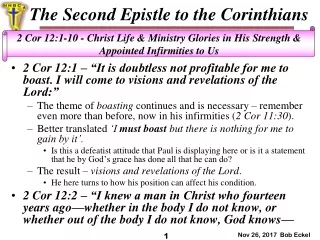 The Second Epistle to the Corinthians