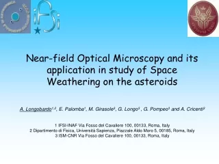 Near-field Optical Microscopy and its application in study of Space Weathering on the asteroids
