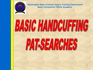 Washington State Criminal Justice Training Commission Basic Corrections Officer Academy