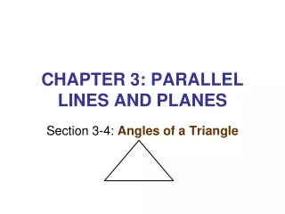 CHAPTER 3: PARALLEL LINES AND PLANES