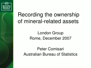 Recording the ownership of mineral-related assets