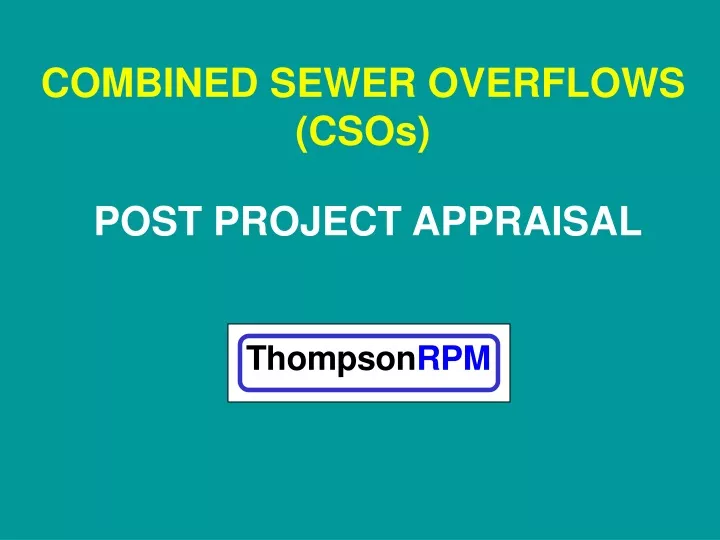 combined sewer overflows csos