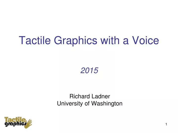tactile graphics with a voice 2015