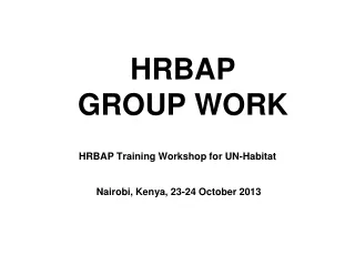 HRBAP GROUP WORK