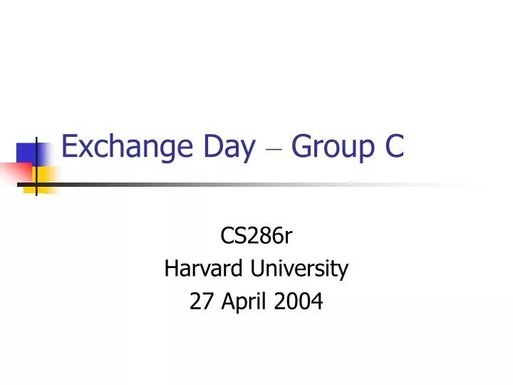 exchange day group c