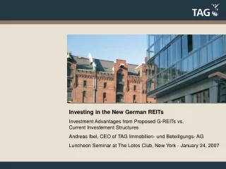 Investing in the New German REITs