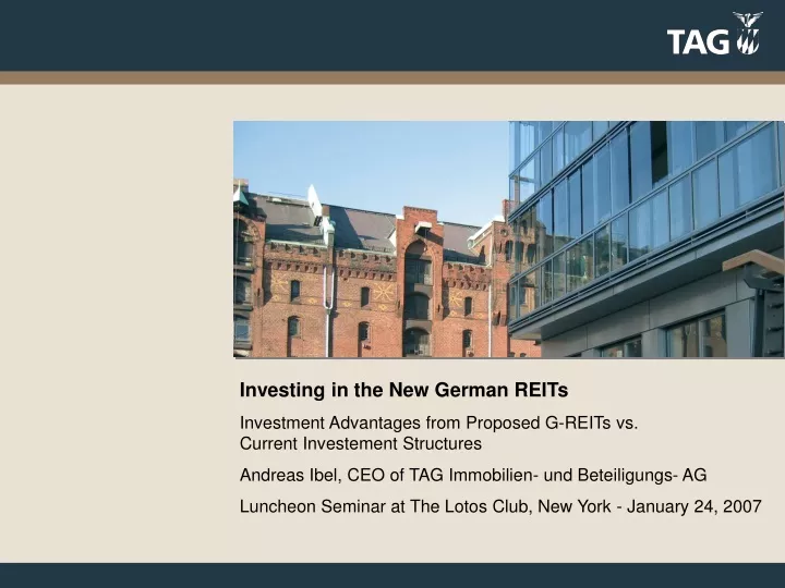investing in the new german reits investment