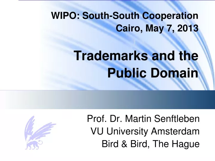 wipo south south cooperation cairo may 7 2013 trademarks and the public domain