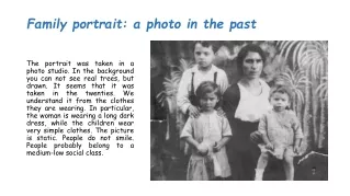 Family portrait: a photo in the past