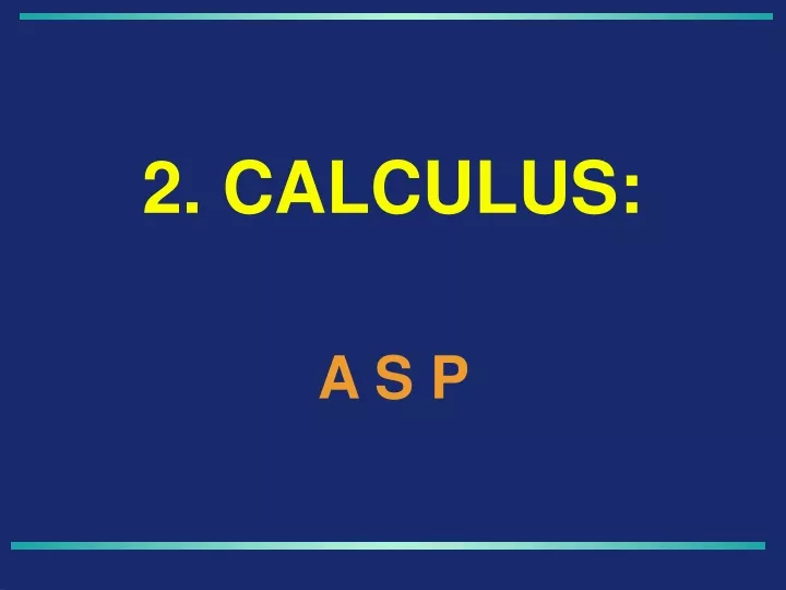 2 calculus