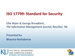 ISO 17799: Standard for Security