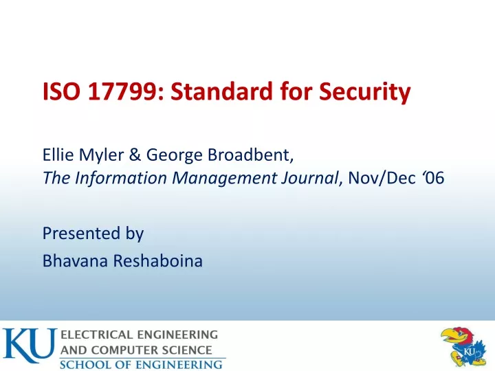 iso 17799 standard for security