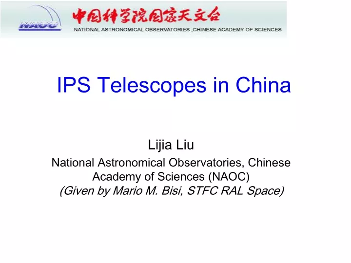 ips telescopes in china