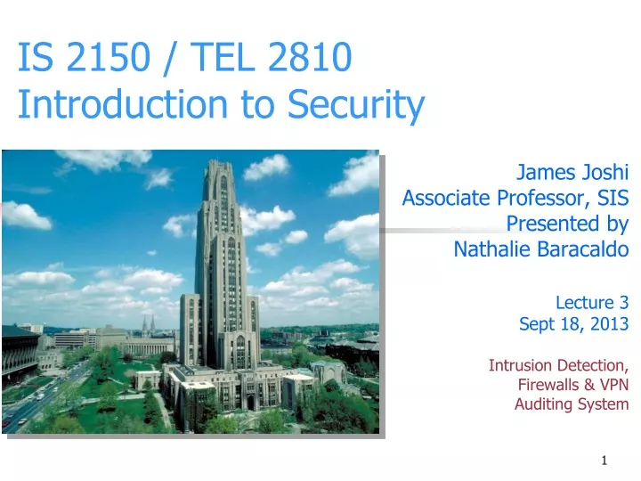 is 2150 tel 2810 introduction to security