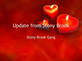 Update from Stony Brook