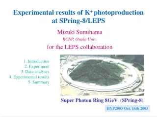 Experimental results of K +  photoproduction  at SPring-8/LEPS