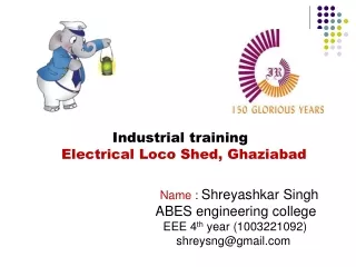 Industrial training   Electrical Loco Shed, Ghaziabad