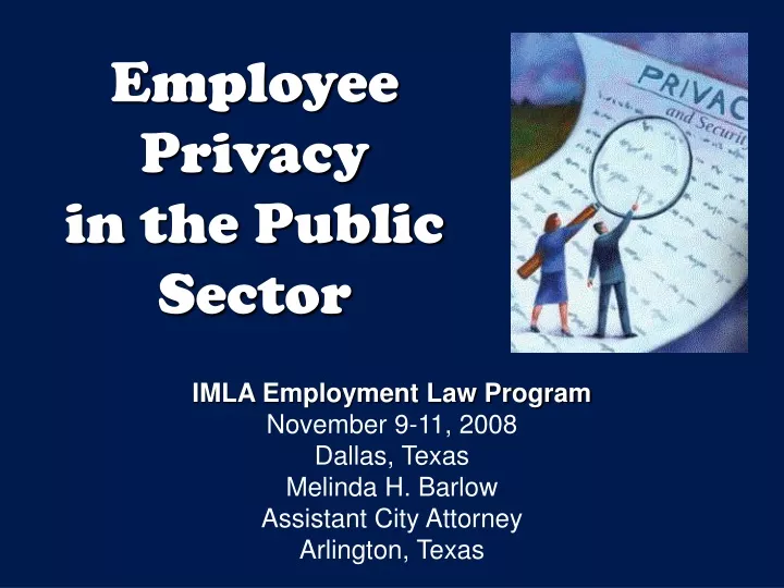 employee privacy in the public sector