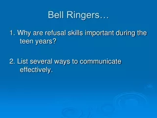 Bell Ringers…