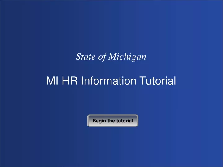state of michigan mi hr information tutorial