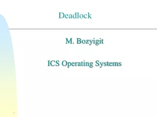 M. Bozyigit ICS Operating Systems