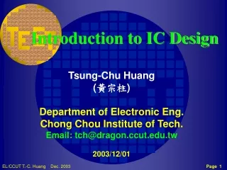 Introduction to IC Design