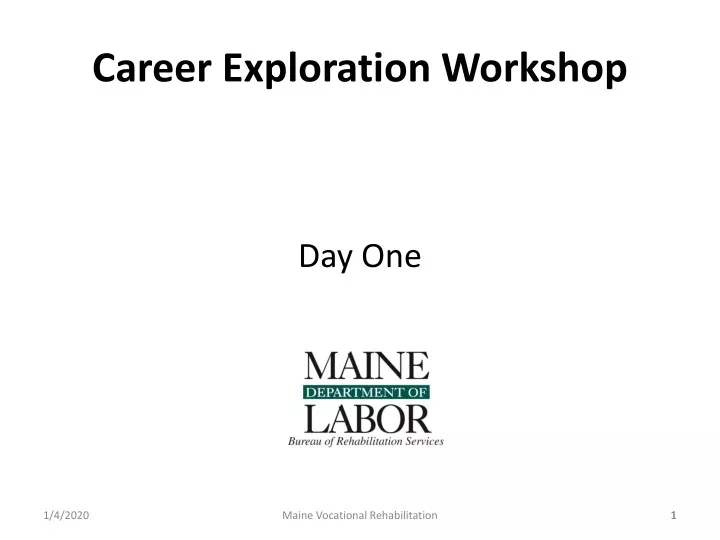 career exploration workshop