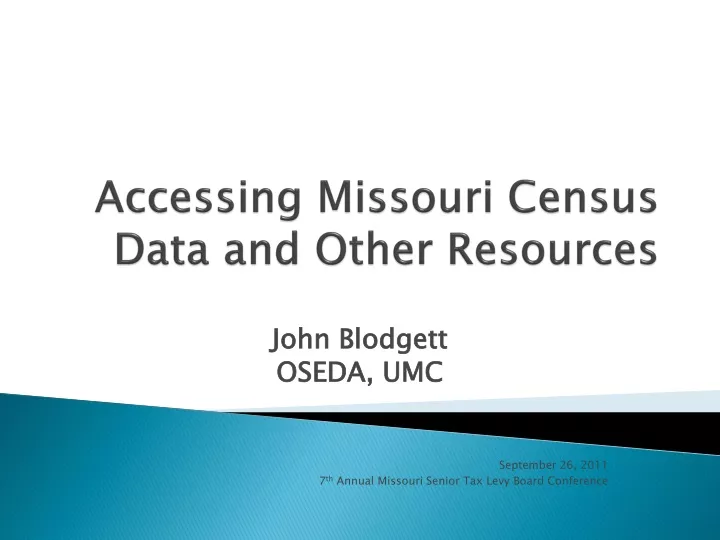 accessing missouri census data and other resources