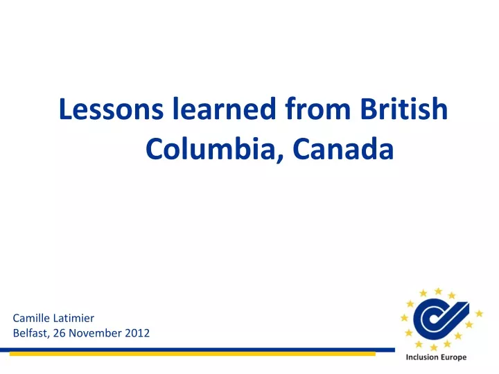 lessons learned from british columbia canada