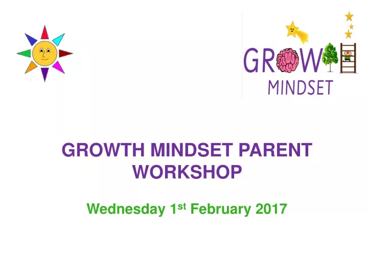 growth mindset parent workshop wednesday