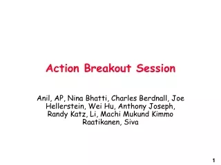Action Breakout Session