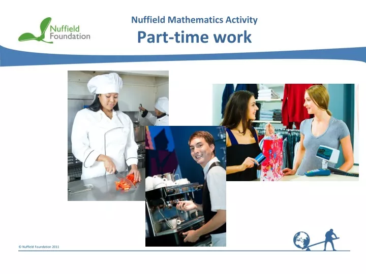 nuffield mathematics activity part time work