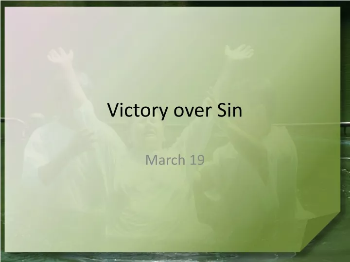 victory over sin