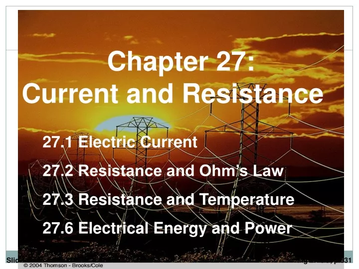 chapter 27 current and resistance