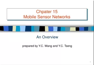 Chpater 15 Mobile Sensor Networks