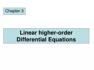 Linear higher-order Differential Equations