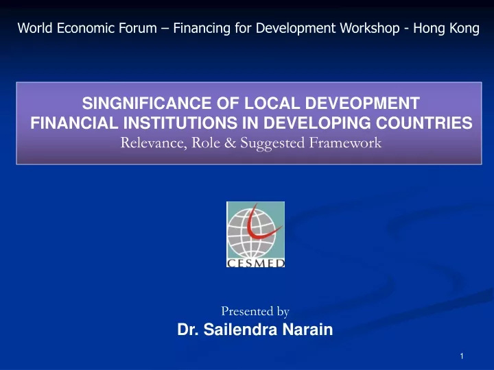 world economic forum financing for development