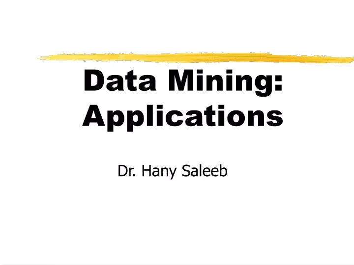 data mining applications