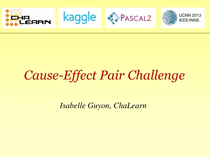 cause effect pair challenge