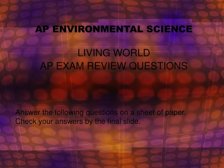 ap environmental science