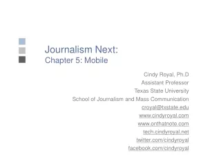 Journalism Next: Chapter 5: Mobile