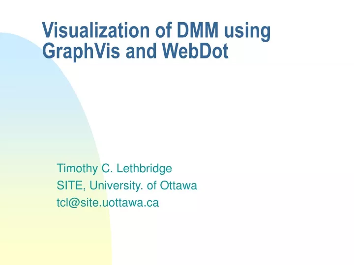 visualization of dmm using graphvis and webdot