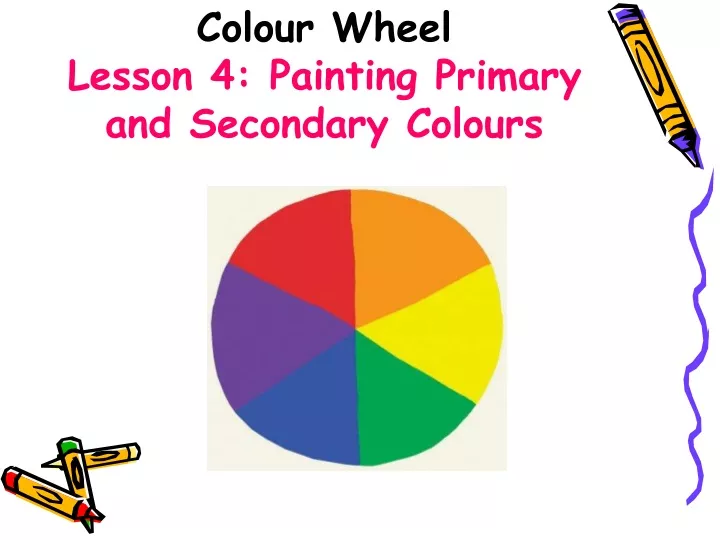 colour wheel lesson 4 painting primary and secondary colours