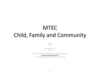 MTEC Child, Family and Community