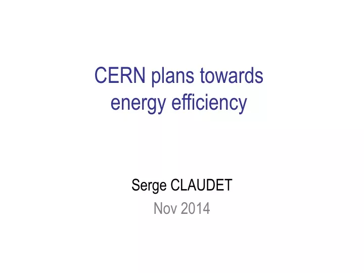 cern plans towards energy efficiency