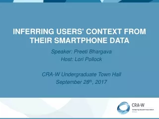 Inferring  users' context from their smartphone data