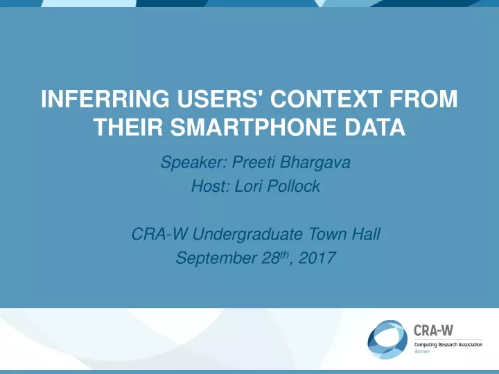 inferring users context from their smartphone data