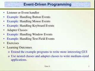 Event-Driven Programming